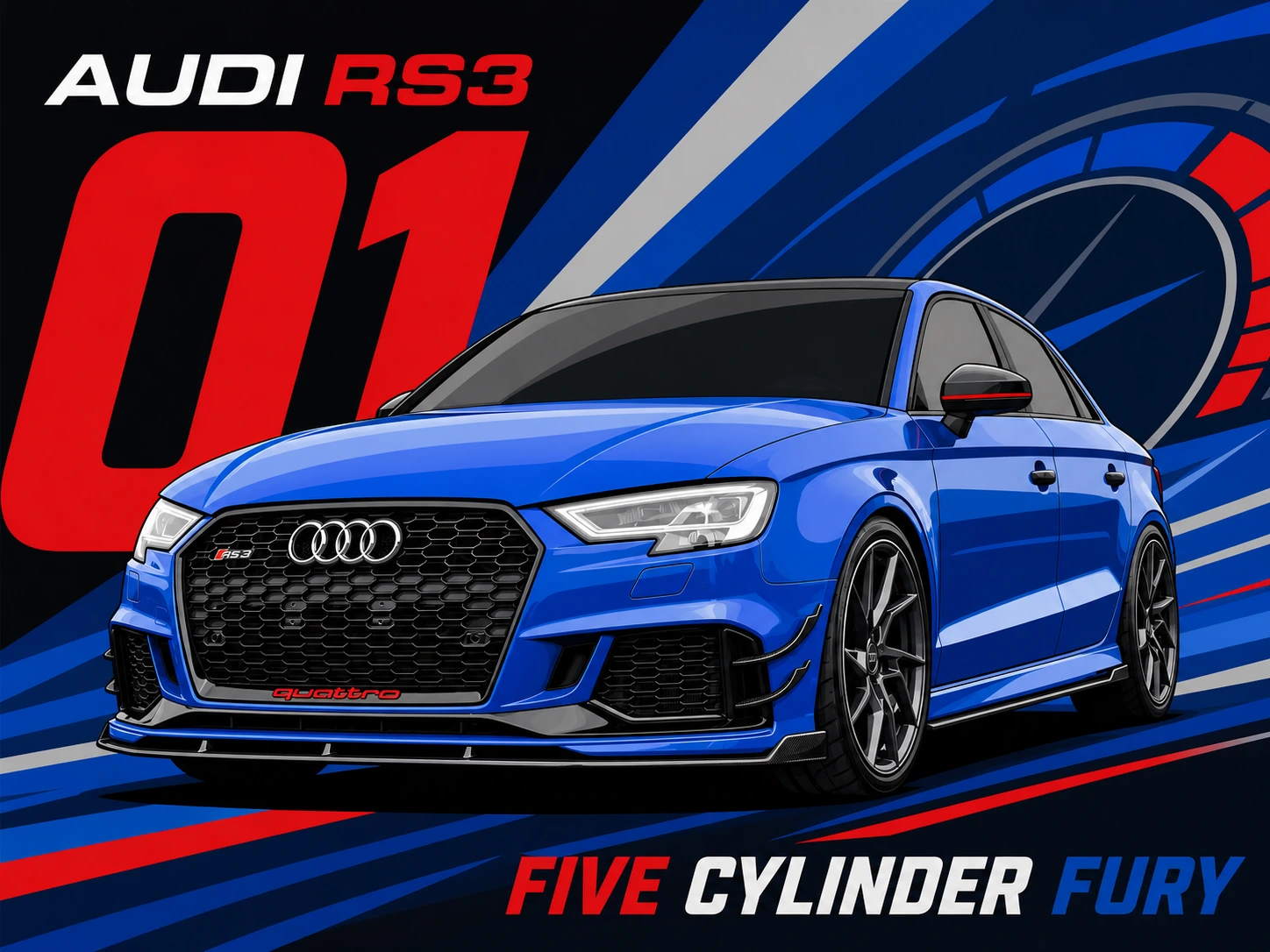 Audi RS3 · Racing-Vektor