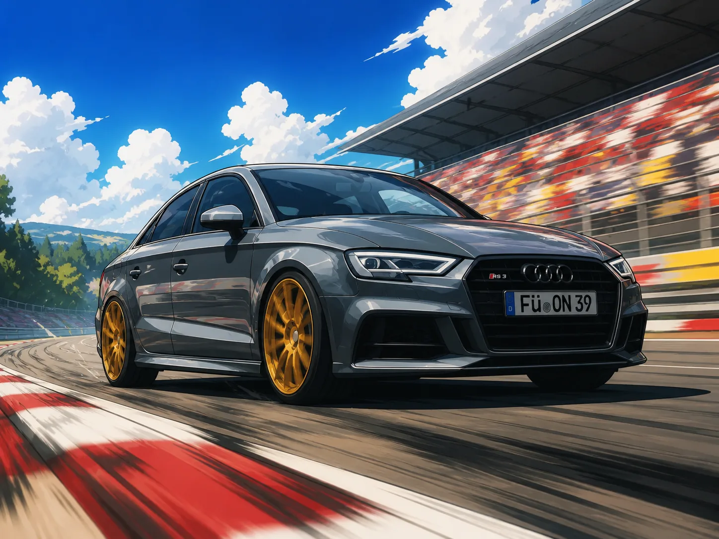 Audi S3 · Ideallinie