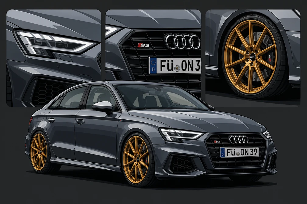 Audi S3 · Vektor-Portrait