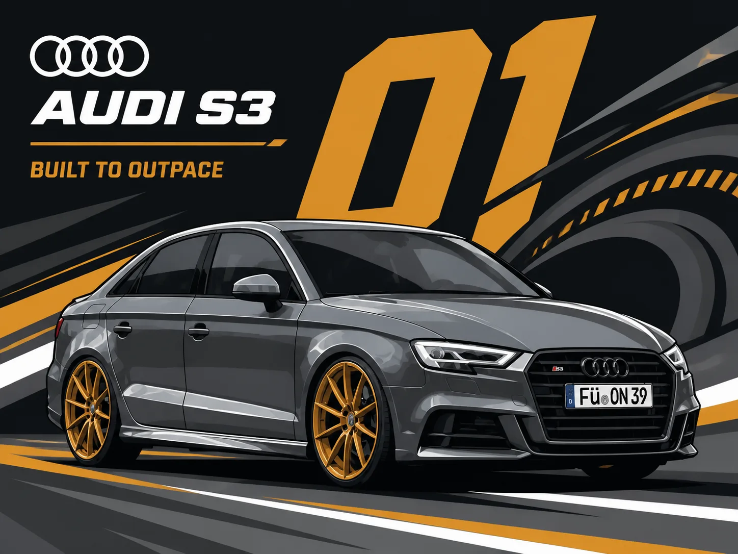 Audi S3 · Racing-Vektor