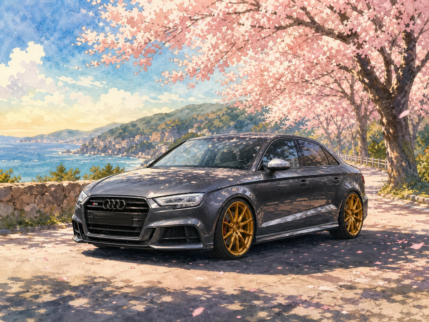 Audi S3 · Aquarell
