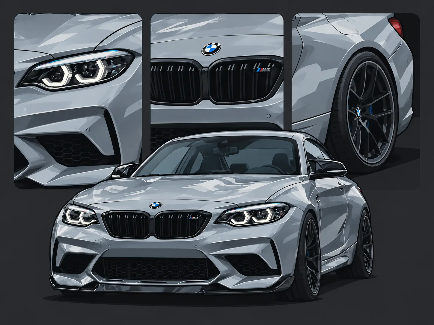 BMW M2 · Vektor-Portrait