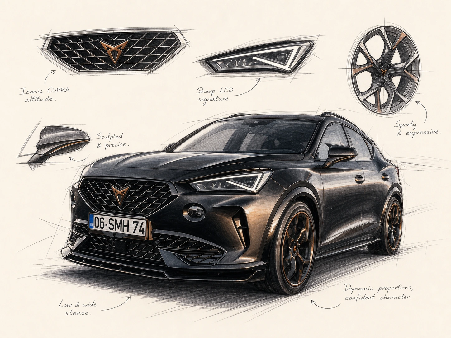 Cupra Formentor · Designer-Skizze