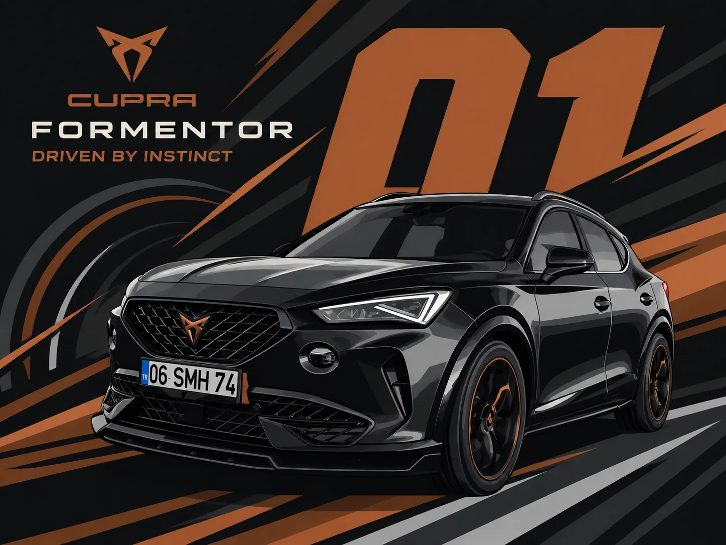 Cupra Formentor · Racing-Vektor