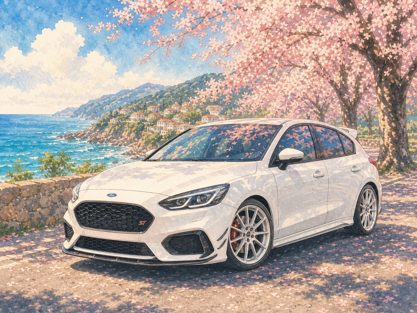 Ford Focus ST · Aquarell