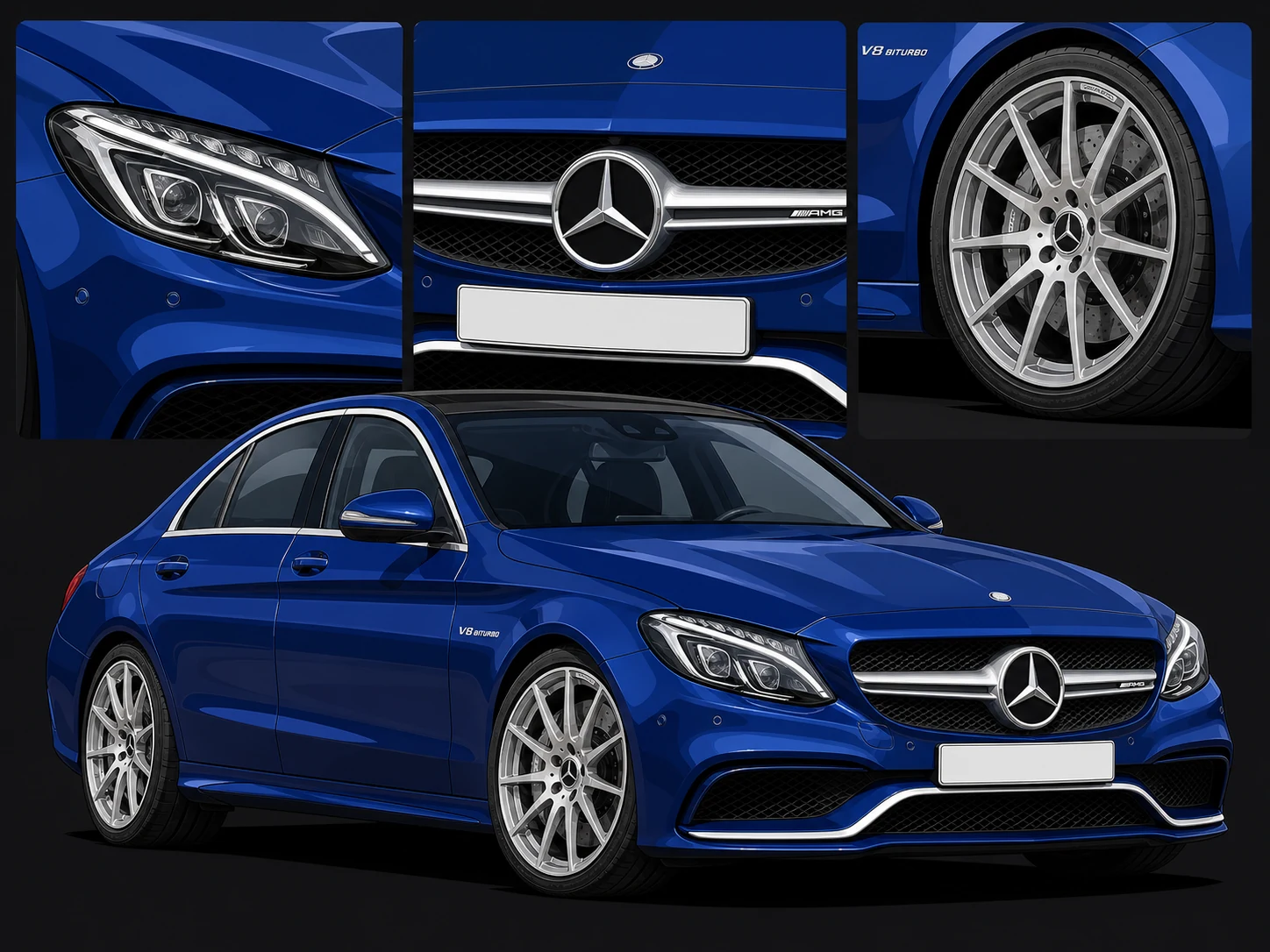 Mercedes-AMG C63 · Vektor-Portrait