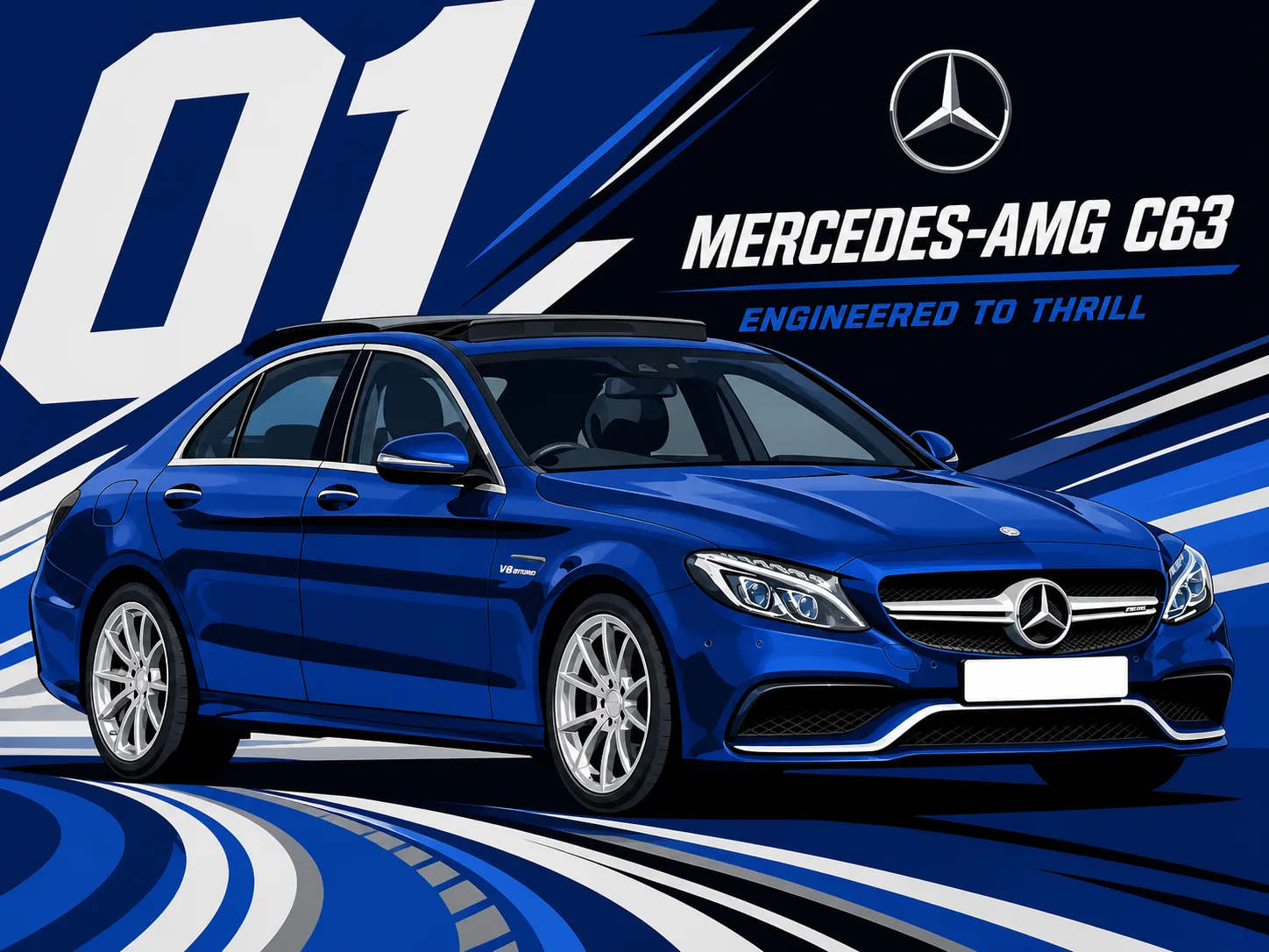 Mercedes-AMG C63 · Racing-Vektor