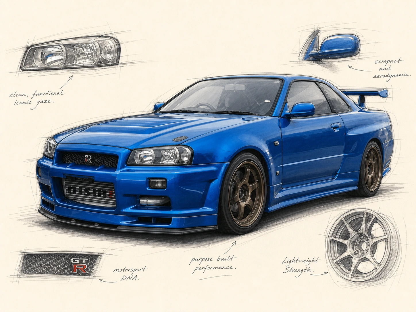 Nissan GT-R · Designer-Skizze