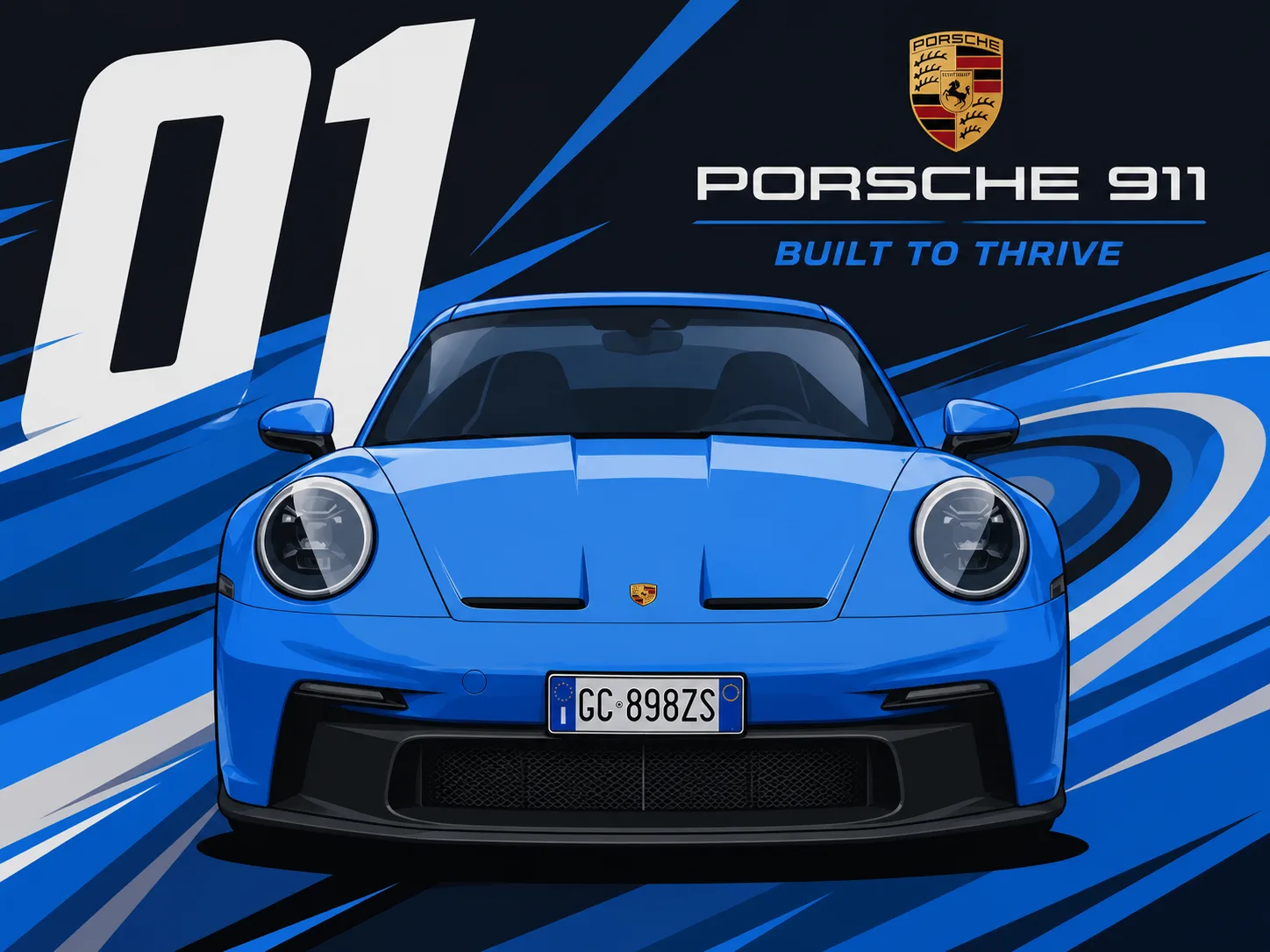 Porsche 911 · Racing-Vektor
