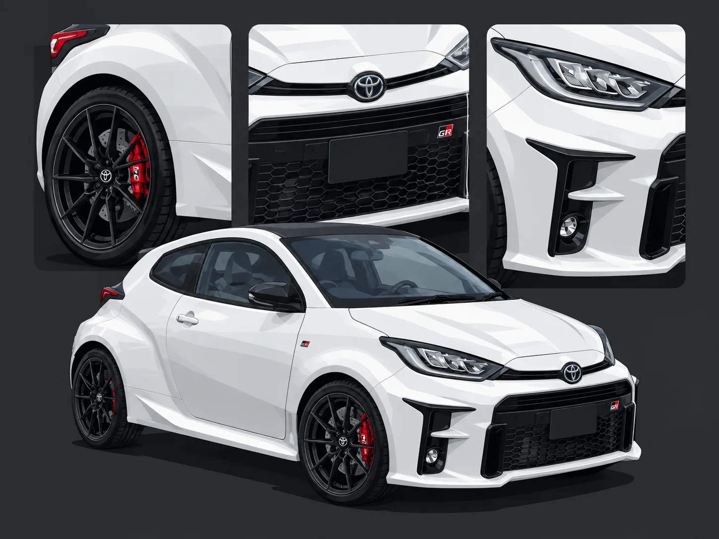 Toyota GR Yaris · Vektor-Portrait