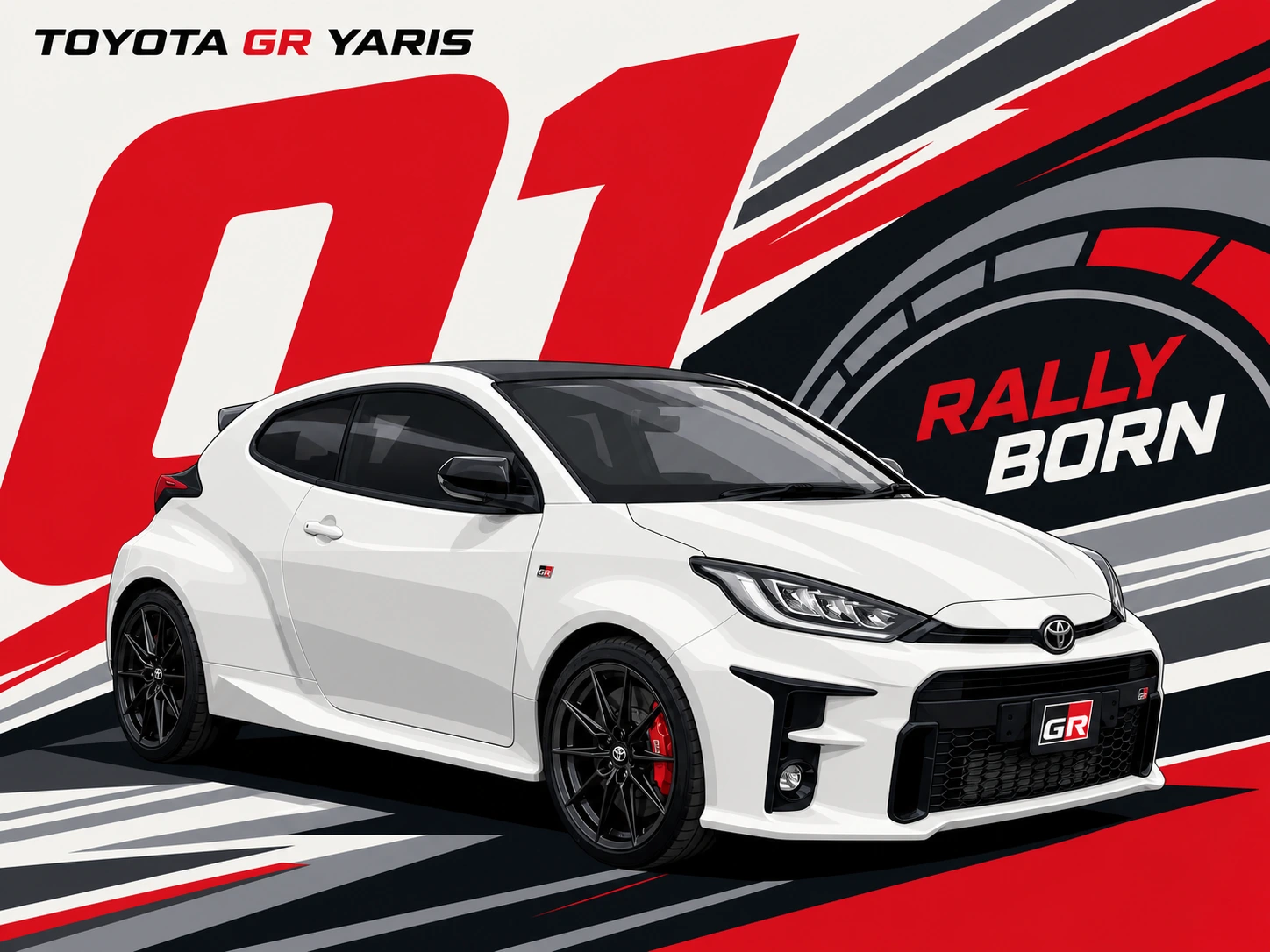 Toyota GR Yaris · Racing-Vektor