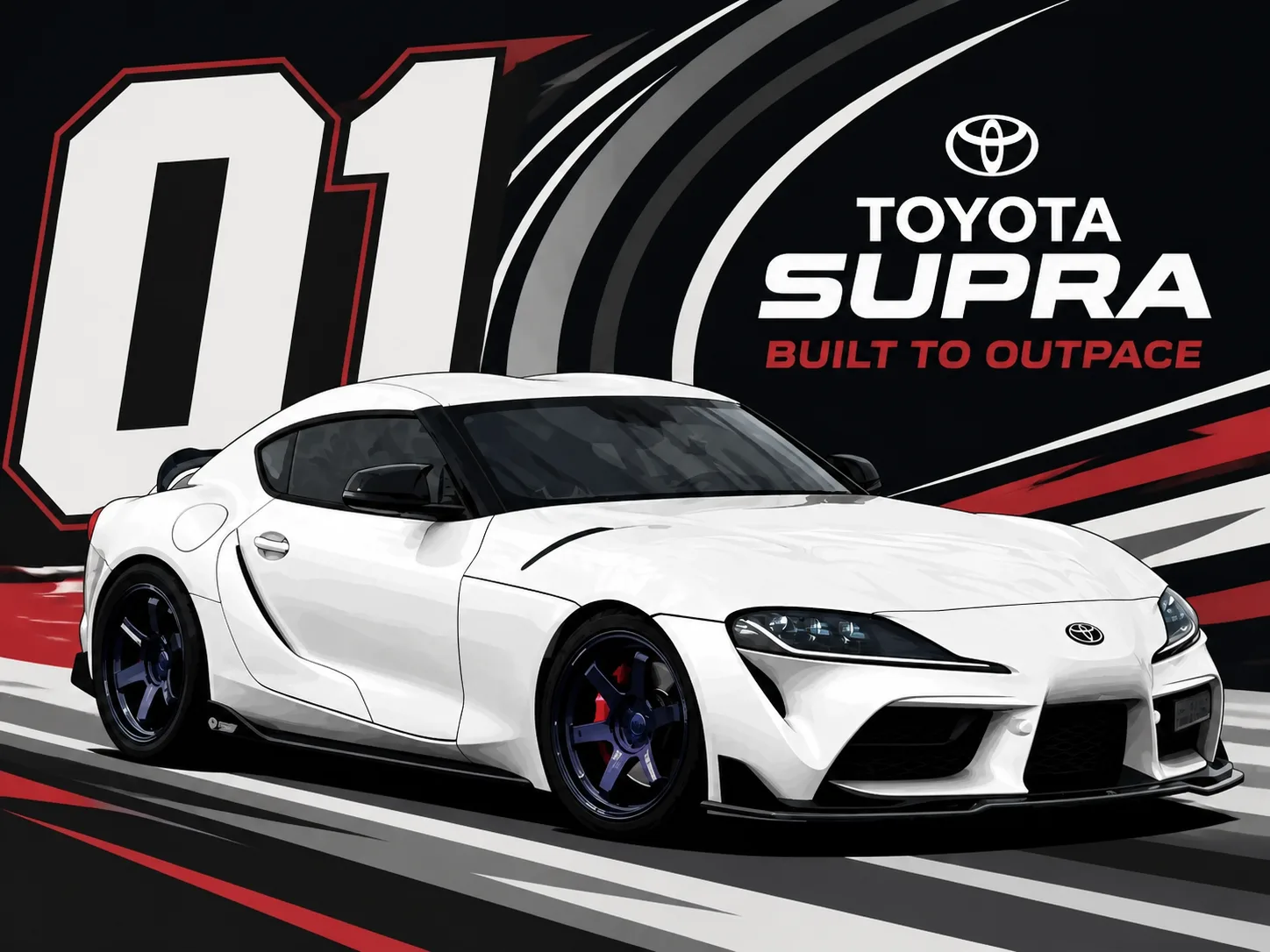 Toyota Supra · Racing-Vektor