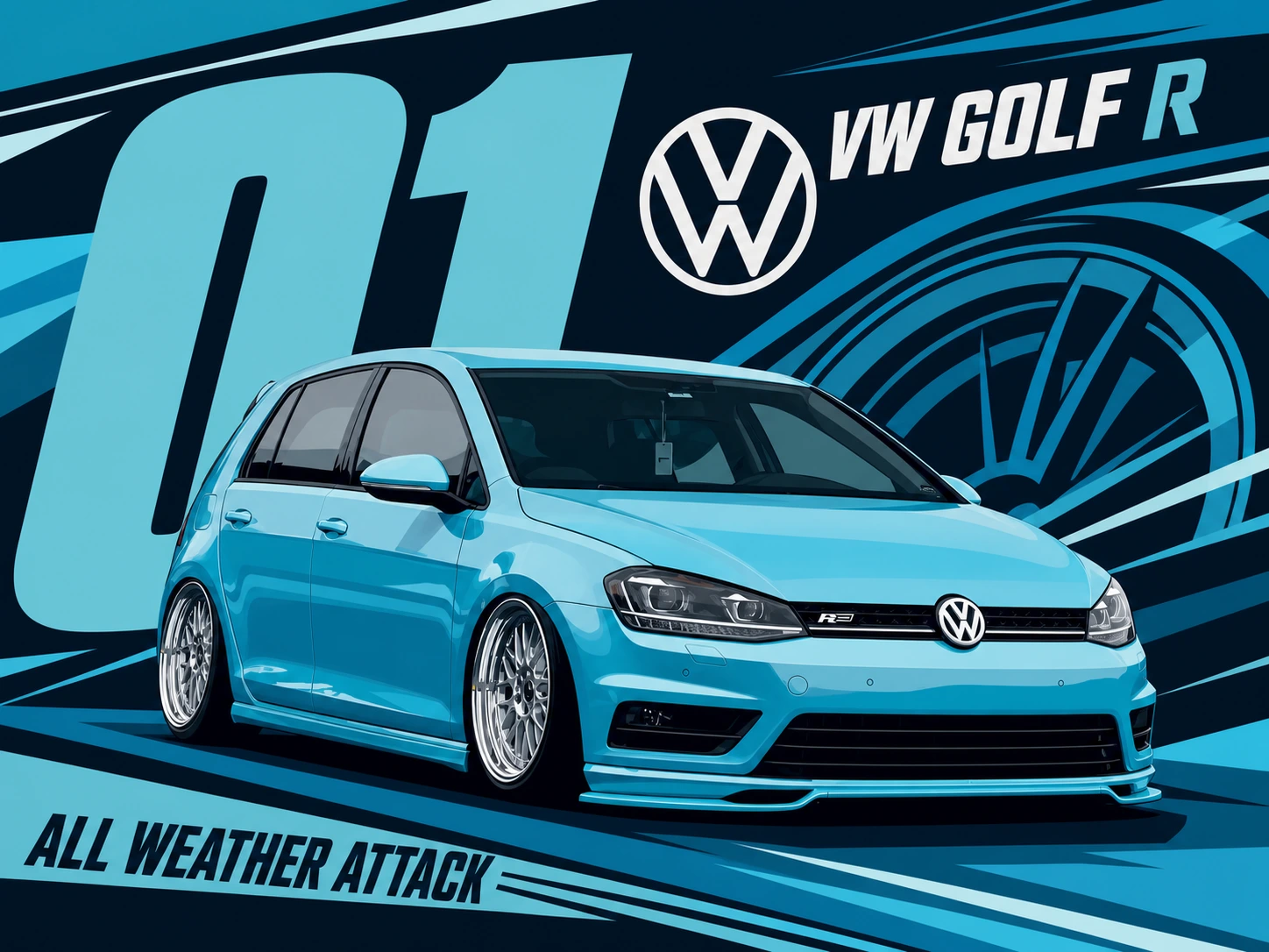 VW Golf R · Racing-Vektor
