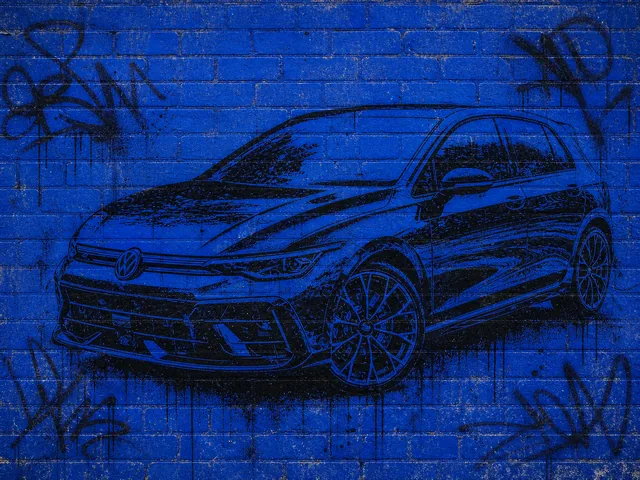 Auto im Stil Graffiti-Stencil