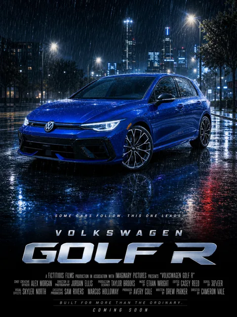 Auto im Stil Filmplakat