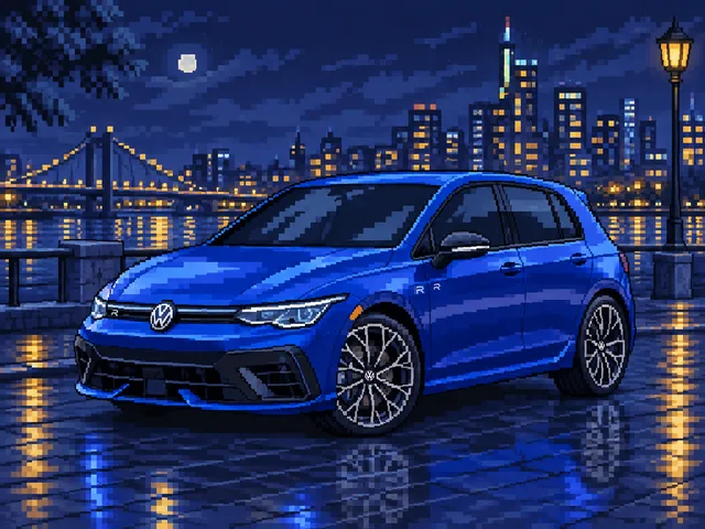 Auto im Stil Pixel-Nachtleben
